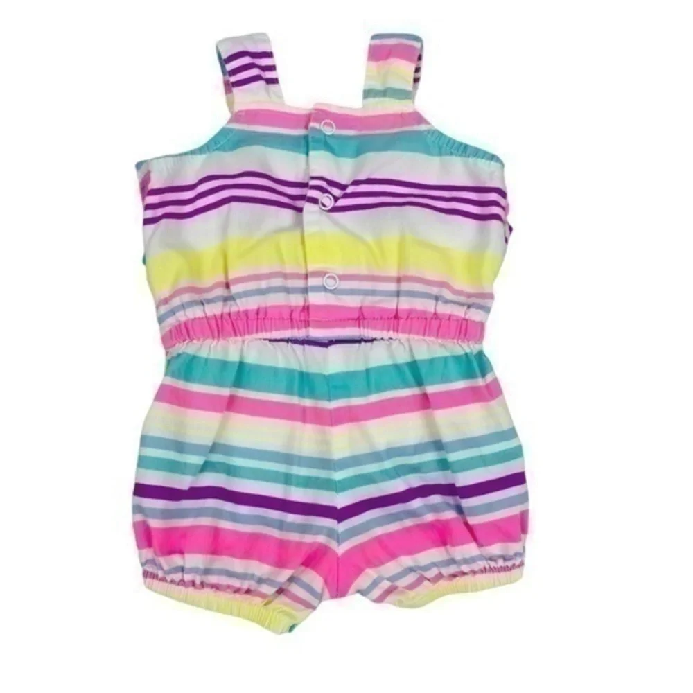 Carter’s Shorts Romper |  Baby 3 Months | Pastel Multi Color - Summer